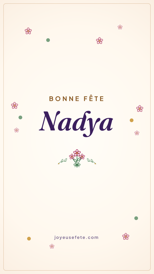 Image « Bonne fête Nadya » au format story