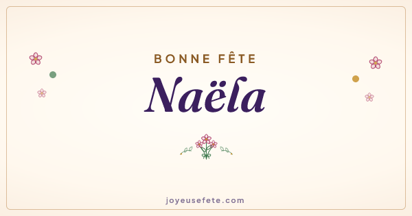 Image « Bonne fête Naëla » au format large