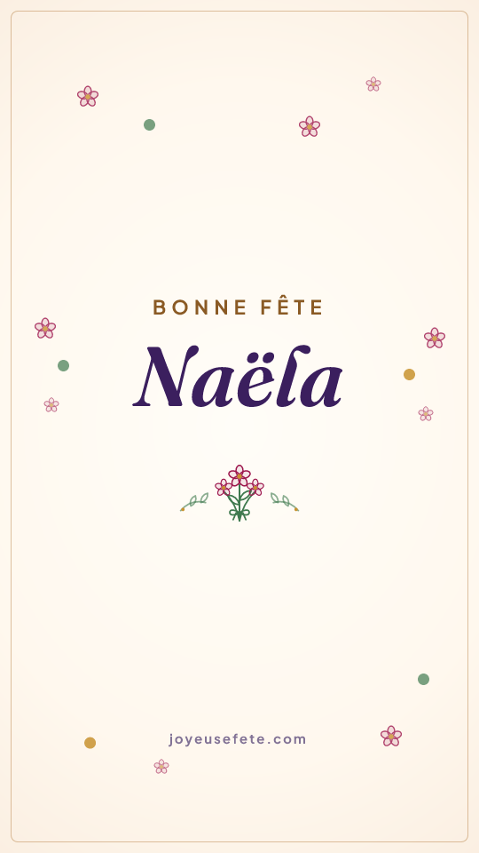 Image « Bonne fête Naëla » au format story
