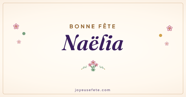 Image « Bonne fête Naëlia » au format large