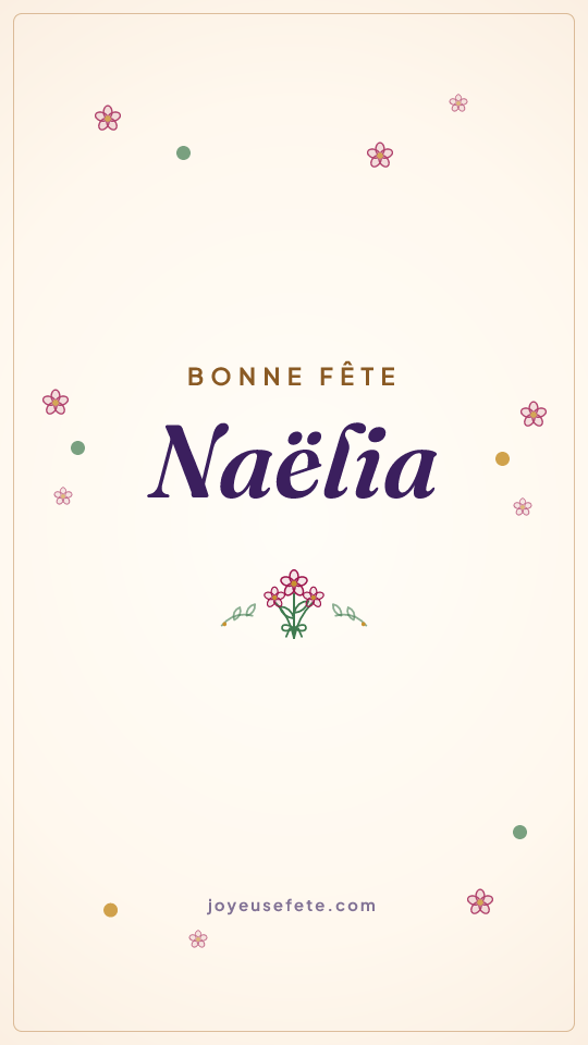 Image « Bonne fête Naëlia » au format story