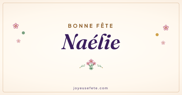 Image « Bonne fête Naélie » au format large