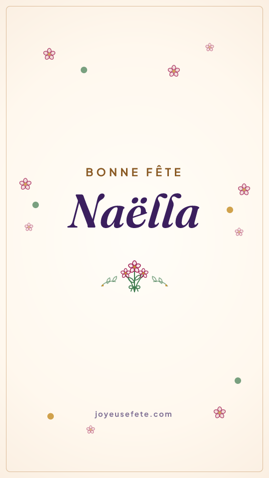 Image « Bonne fête Naëlla » au format story