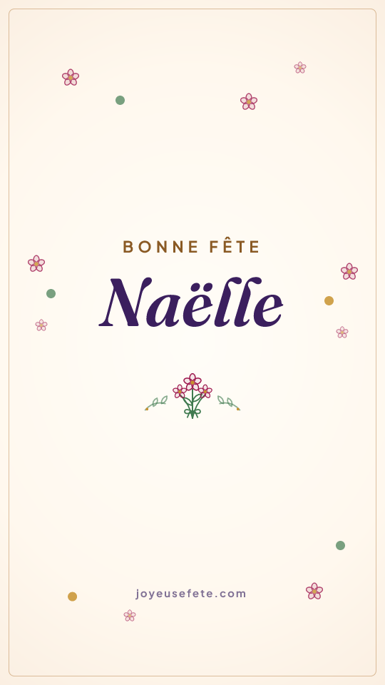 Image « Bonne fête Naëlle » au format story