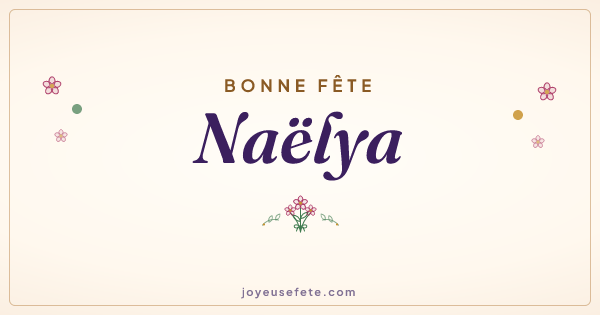 Image « Bonne fête Naëlya » au format large
