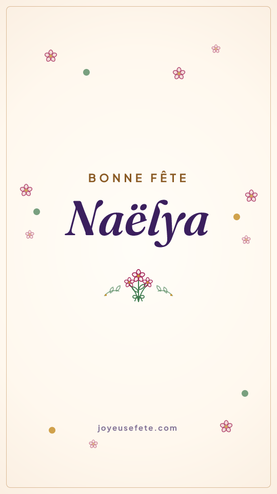 Image « Bonne fête Naëlya » au format story