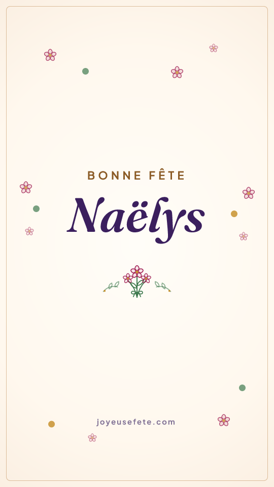 Image « Bonne fête Naëlys » au format story