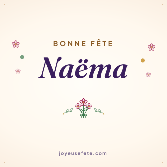 Image carrée « Bonne fête Naëma » pour WhatsApp