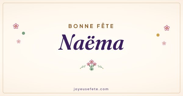 Image « Bonne fête Naëma » au format large