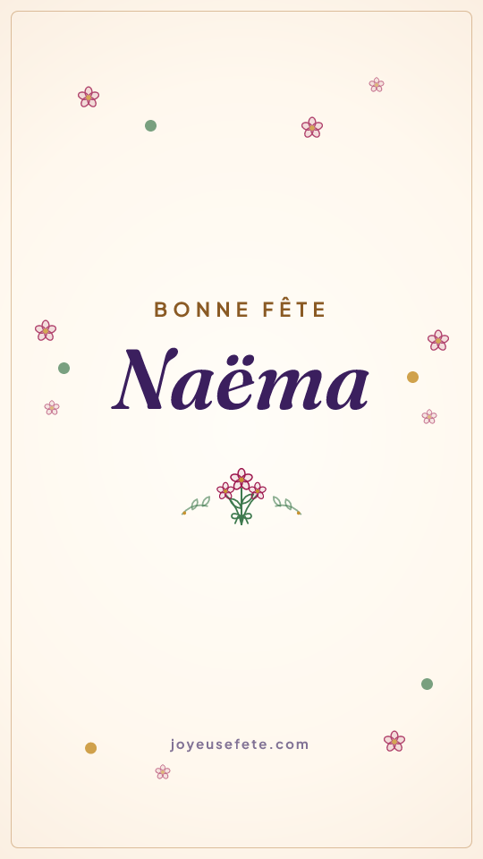 Image « Bonne fête Naëma » au format story