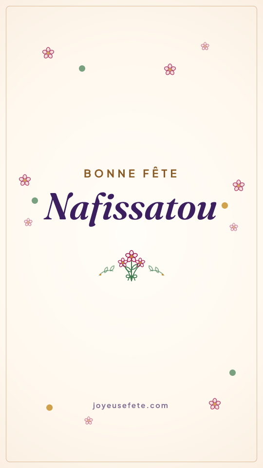 Image « Bonne fête Nafissatou » au format story