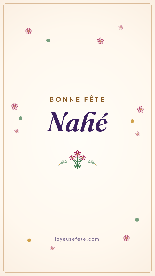 Image « Bonne fête Nahé » au format story