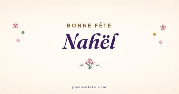 Image « Bonne fête Nahël » au format large