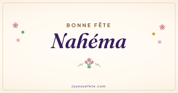 Image « Bonne fête Nahéma » au format large