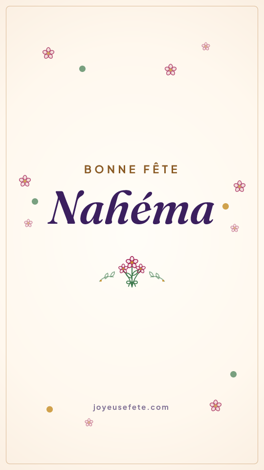 Image « Bonne fête Nahéma » au format story