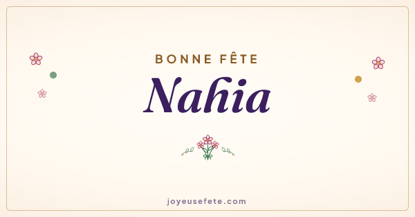 Image « Bonne fête Nahia » au format large