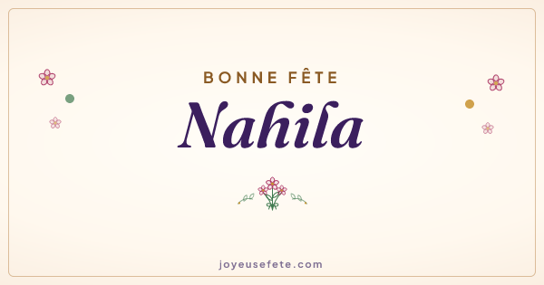 Image « Bonne fête Nahila » au format large