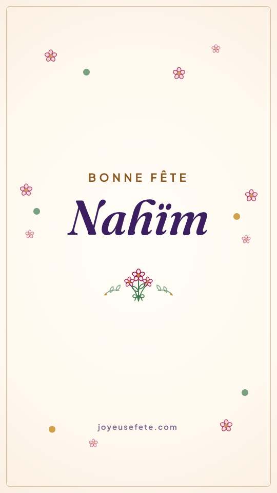 Image « Bonne fête Nahïm » au format story