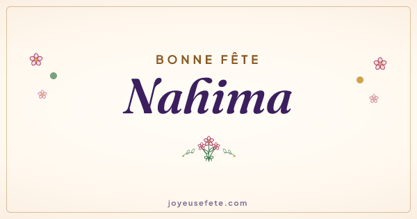 Image « Bonne fête Nahima » au format large