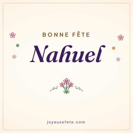 Image carrée « Bonne fête Nahuel » pour WhatsApp