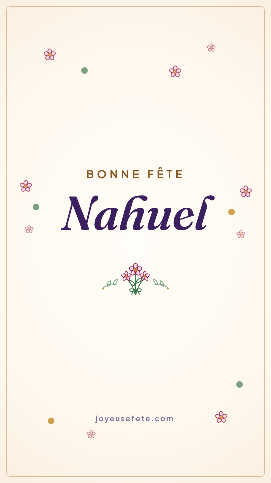 Image « Bonne fête Nahuel » au format story