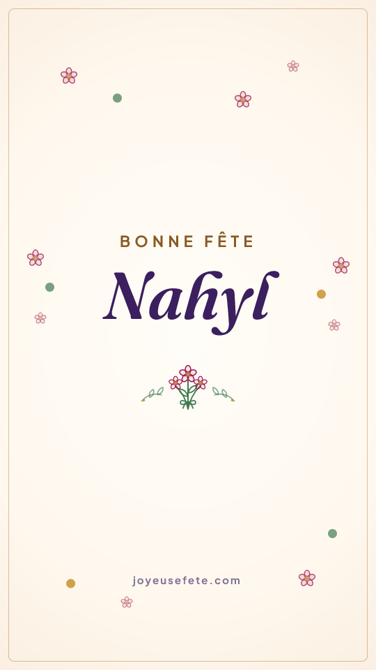 Image « Bonne fête Nahyl » au format story