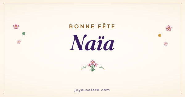 Image « Bonne fête Naïa » au format large