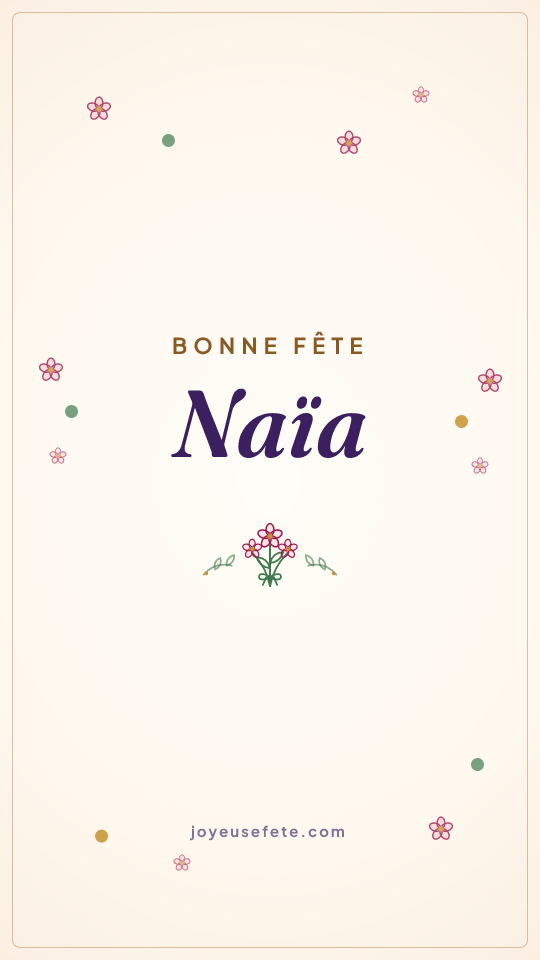 Image « Bonne fête Naïa » au format story