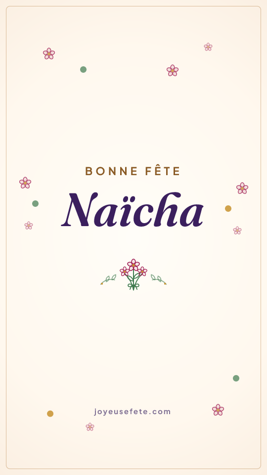 Image « Bonne fête Naïcha » au format story