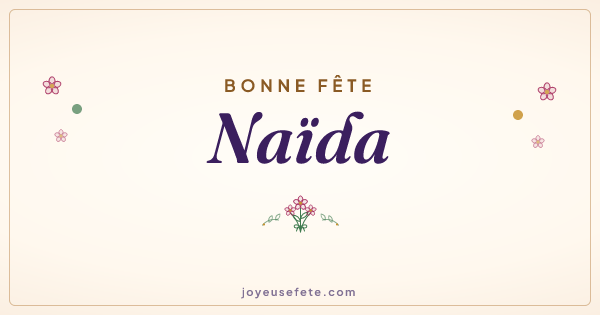 Image « Bonne fête Naïda » au format large