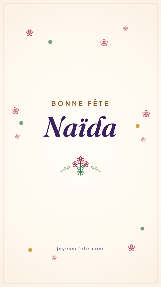 Image « Bonne fête Naïda » au format story