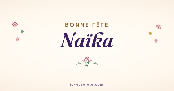 Image « Bonne fête Naïka » au format large