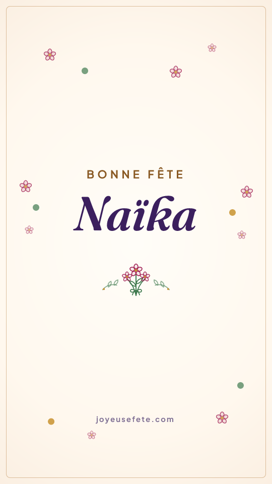 Image « Bonne fête Naïka » au format story