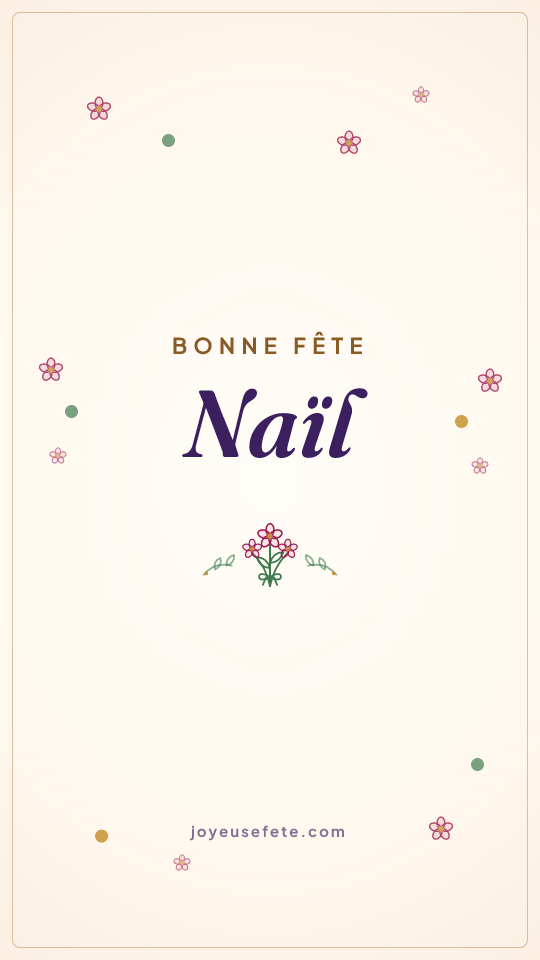 Image « Bonne fête Naïl » au format story