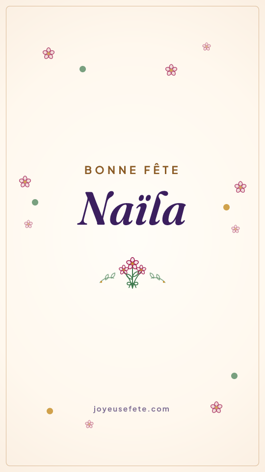 Image « Bonne fête Naïla » au format story