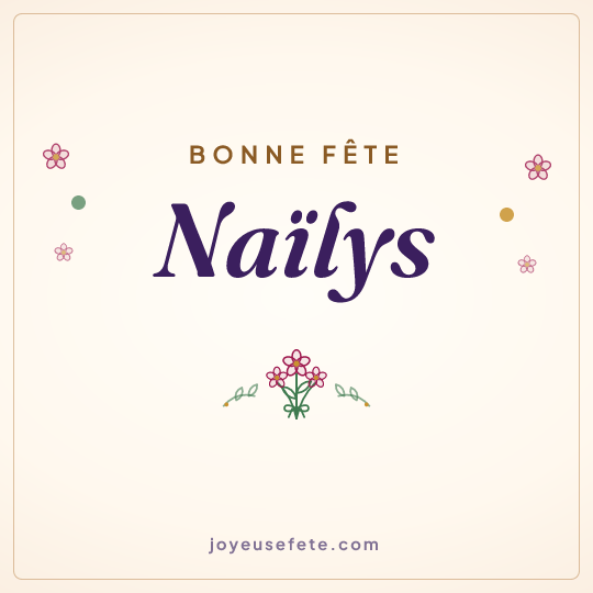 Image carrée « Bonne fête Naïlys » pour WhatsApp