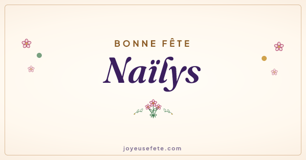 Image « Bonne fête Naïlys » au format large