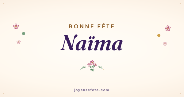 Image « Bonne fête Naïma » au format large