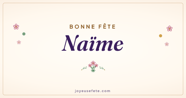Image « Bonne fête Naïme » au format large