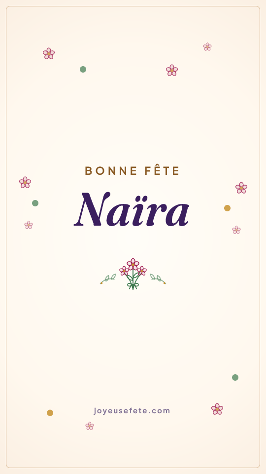 Image « Bonne fête Naïra » au format story