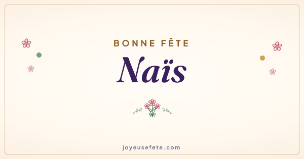 Image « Bonne fête Naïs » au format large