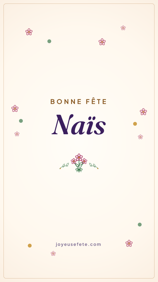 Image « Bonne fête Naïs » au format story