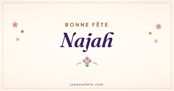 Image « Bonne fête Najah » au format large