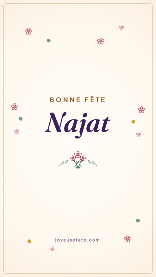 Image « Bonne fête Najat » au format story