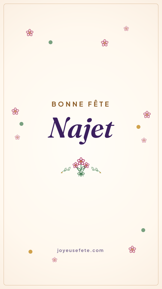 Image « Bonne fête Najet » au format story