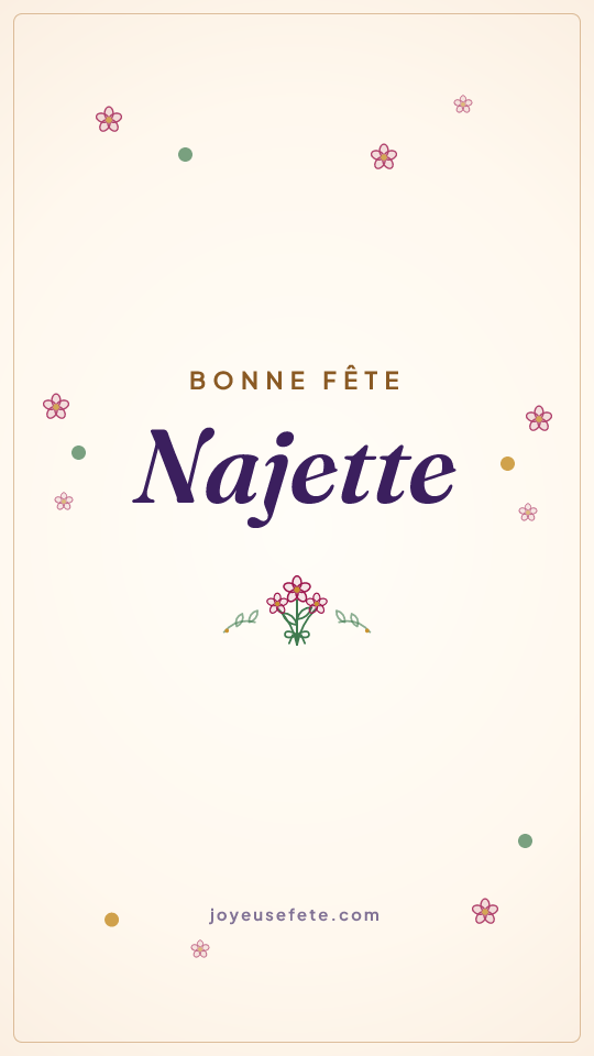 Image « Bonne fête Najette » au format story