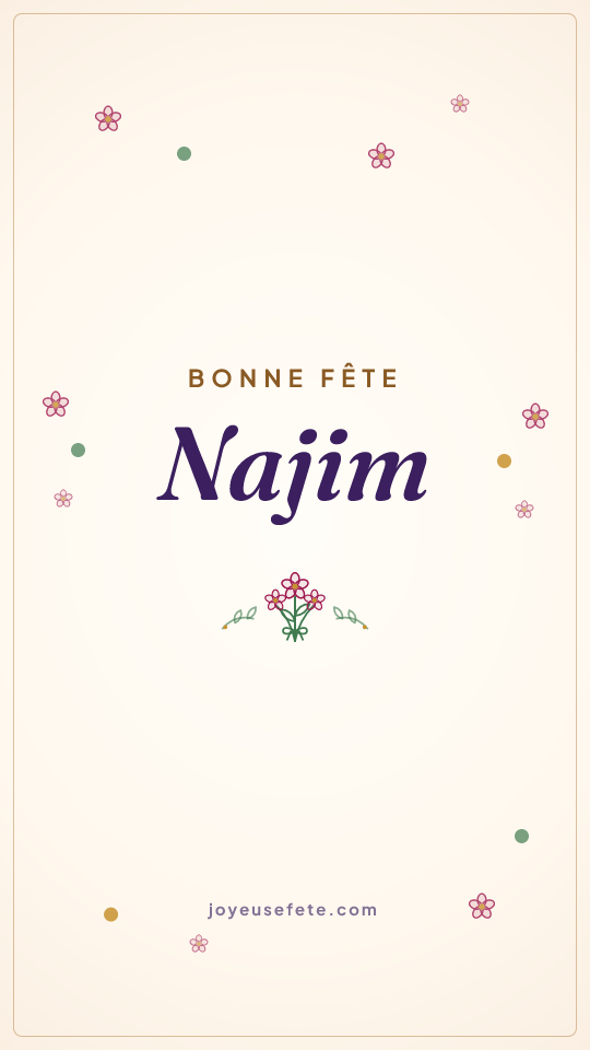 Image « Bonne fête Najim » au format story