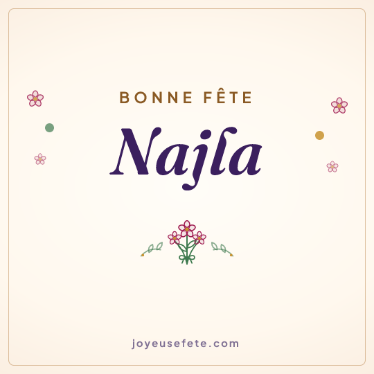 Image carrée « Bonne fête Najla » pour WhatsApp