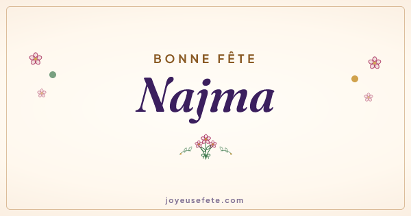 Image « Bonne fête Najma » au format large