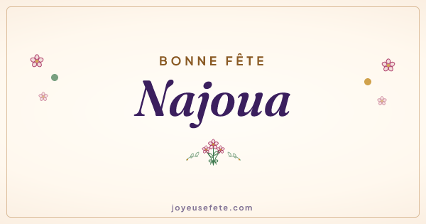 Image « Bonne fête Najoua » au format large